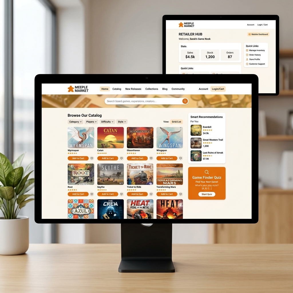 Board game retail platform