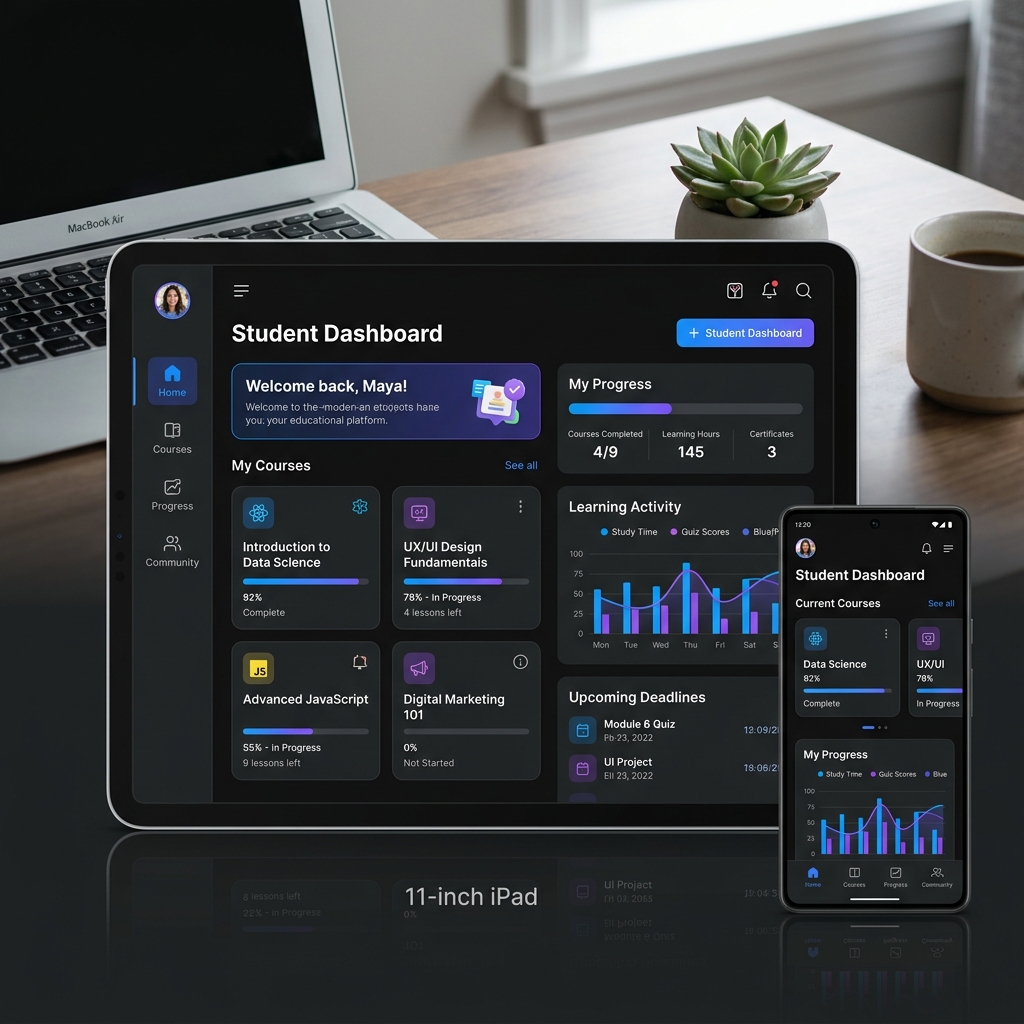 Education platform dashboard